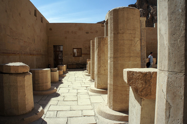Inside the Mortuary Complex at Hatshepsut Temple in Luxor