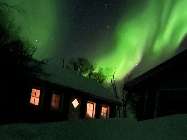 Auroras boreales en el Parque Nacional de Abisko (Laponia Sueca)