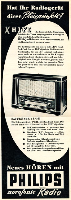 Philips Saturn 653 4E 3D Novofonic HIFI Röhrenradio 1955
