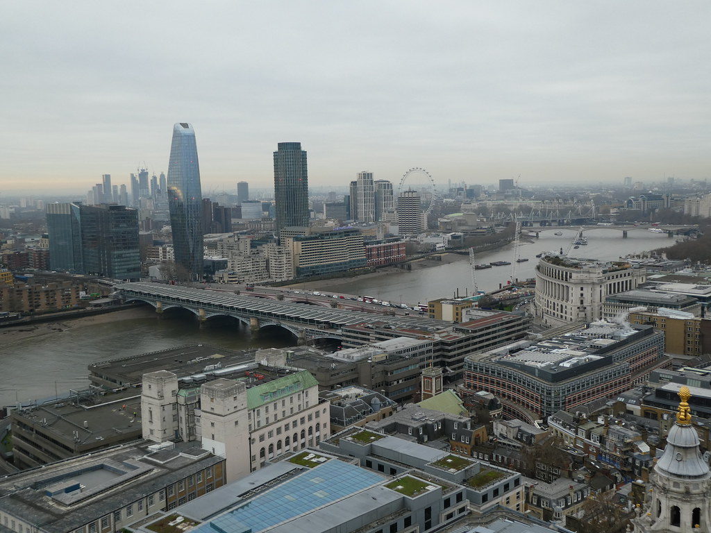 View across London from the Golden Gallery, St. Paul's Cathedral