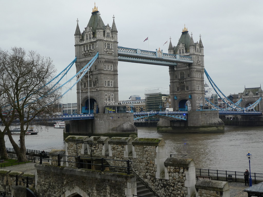 Views of Tower Bridge from the Tower of London