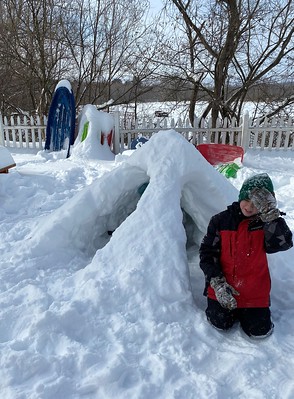 the first snow cave