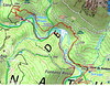 Carte IGN secteur Lora-Funtanedda avec le tracé du parcours du 09/02/2022