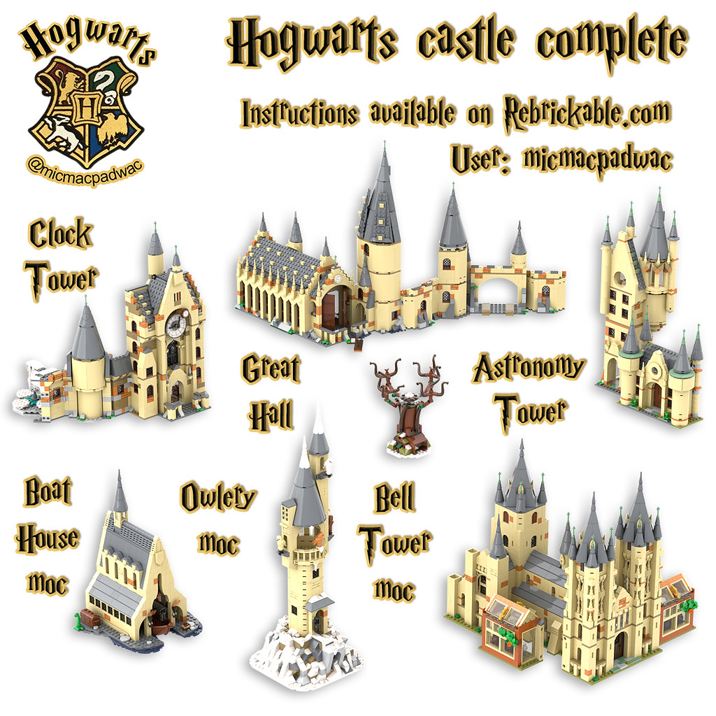 Hogwarts Castle extension mocs