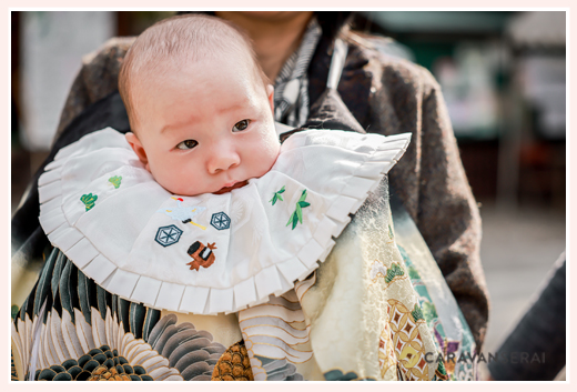 お宮参り　3か月の赤ちゃん　神社へご参拝