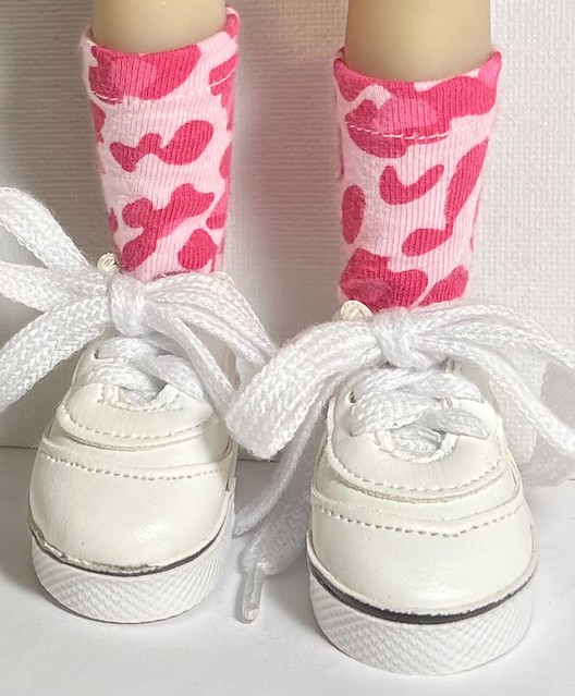 Pink Leopard Print...Short Socks For Ruby Red FF Siblies Dolls...