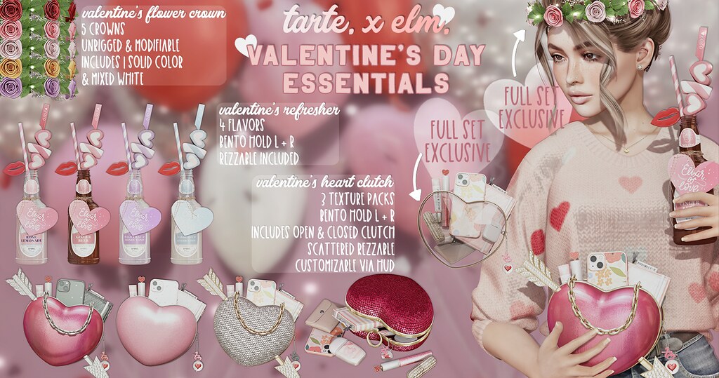 Elm x Tarte. Valentine's Day Essentials