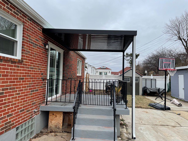 Flat Metal Canopy for Patio-Hoffman Awning Baltimore