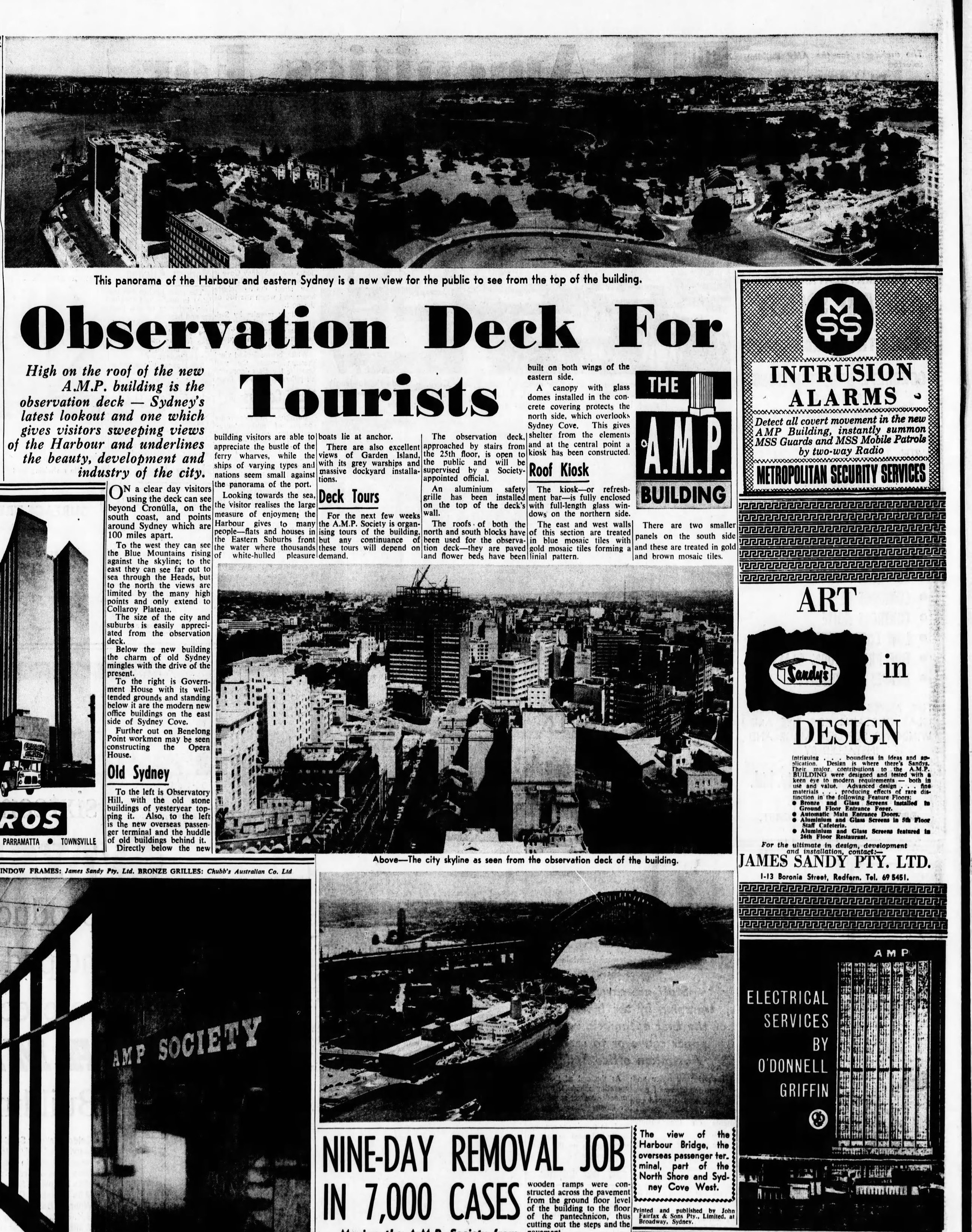 AMP Building Opening Supplement February 26 1962 SMH 10 - Observation Deck Feature
