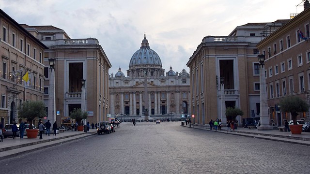 San Pietro Square and Basilica - Vatican City, Rome, Italy 2015