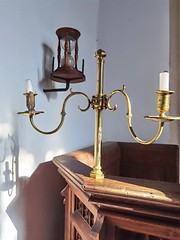 candle bracket and hour glass