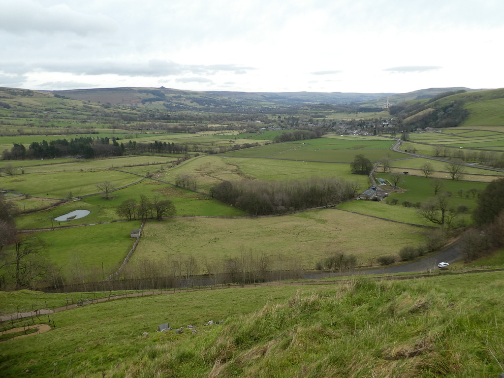 Views across the valley from Treak Cliff Cavern, Castleton