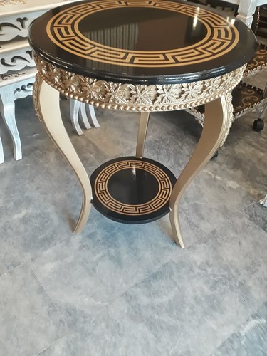 Black Round Corner Table