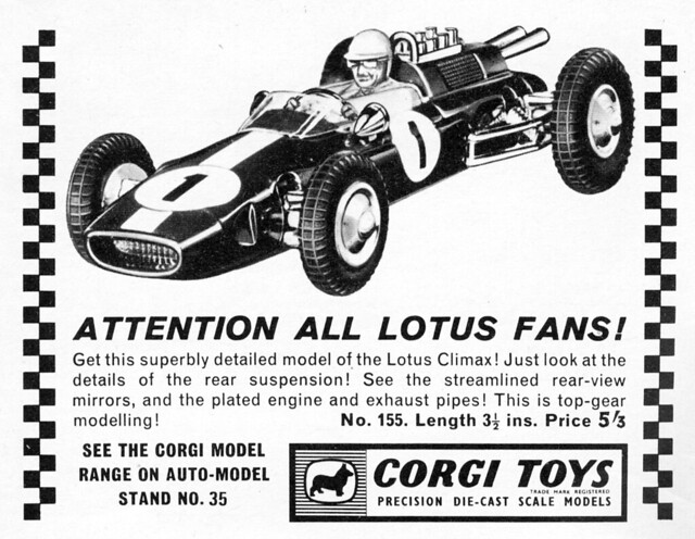 Corgi Toys advert from 1965 Racing Car Show Programme