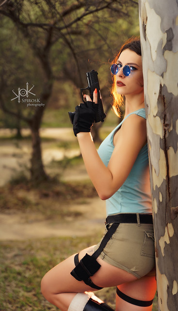Dabria T. as Lara Croft from Tomb Raider by SpirosK photography (II: Lara in action)