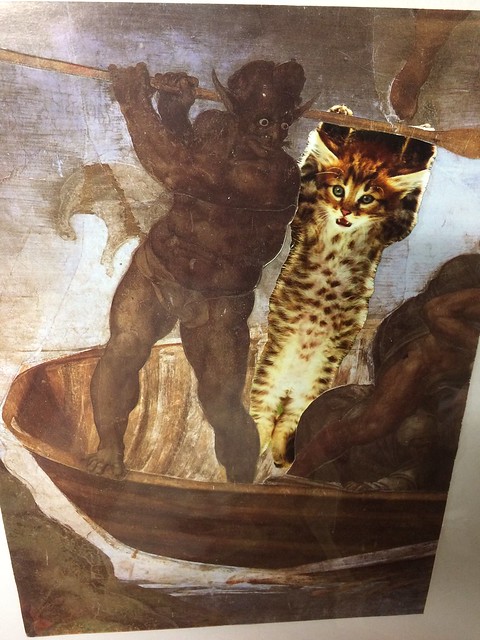 "The Boatman Charon, with a Kitten in The Sistine Chapel"