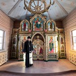 15 февраля 2022, Митрополит Амвросий посетил новопостроенный Благовещенский храм близ деревни Мыслятино
