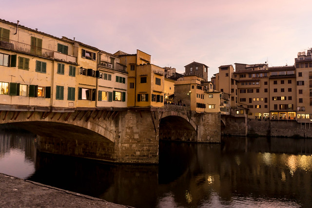 Sunset on the Ponte Vecchio