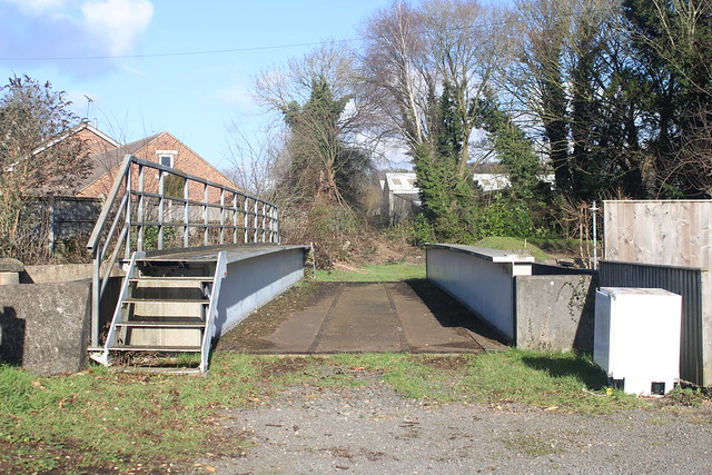 Railway bridge at site of Little Eaton station    (former Ripley to Derby line)    February 2022