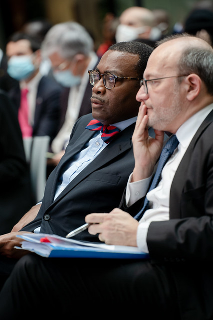 Dr. Adesina with Remy Rioux