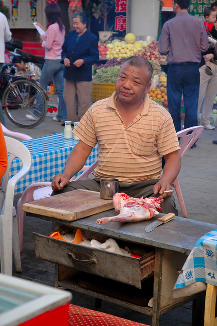 215 Butcher, Shazhou Night Market, Dunhuang
