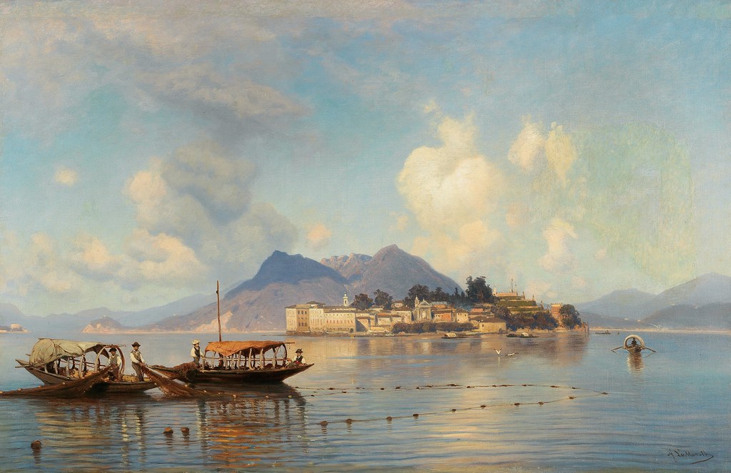 Ascan Lutteroth «A view of Isola Bella on Lake Maggiore»