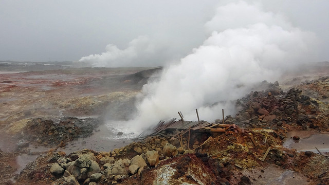 Gunnuhver geothermal Area at Reykjanes Peninsula in Southwest Iceland, Iceland