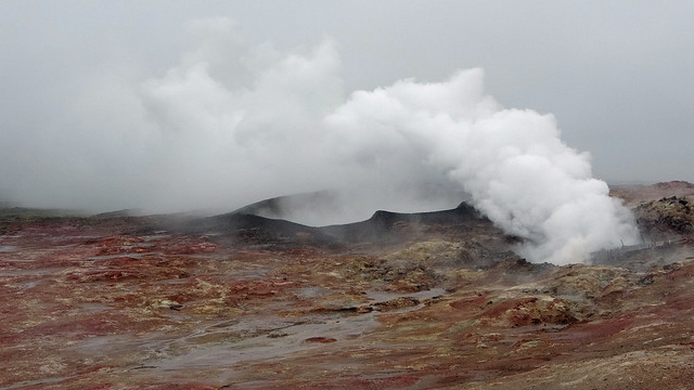 Gunnuhver geothermal Area at Reykjanes Peninsula in Southwest Iceland, Iceland