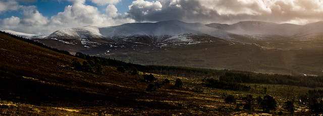 Sun coming out over Rothiemurchus