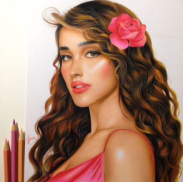 Color Pencil Drawing Girl