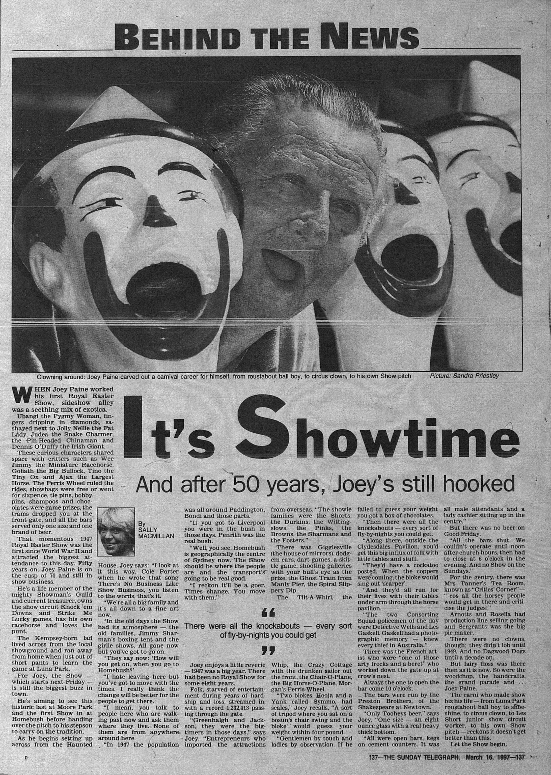Royal Easter Show March 16 1997 sunday telegraph 137