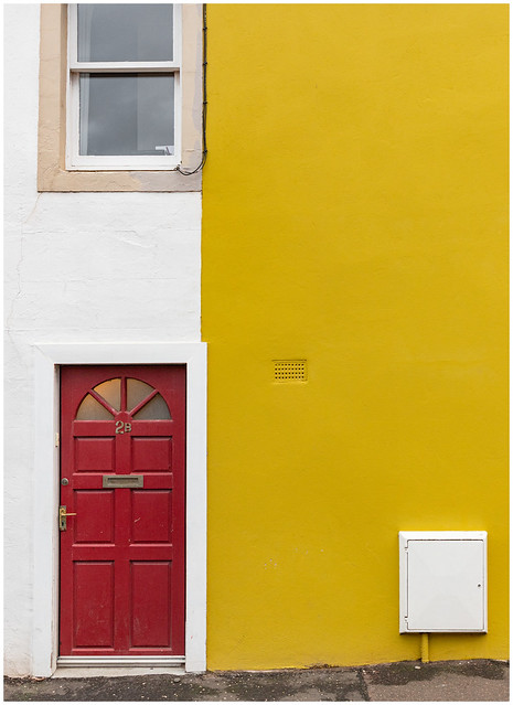 Red Door and Yellowish Wall, Dunbar