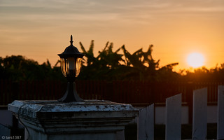 sunset at the gate