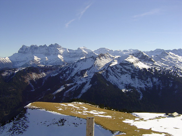 2003. Les Dents du Midi (Suisse) depuis la Pointe des Mattes (France)