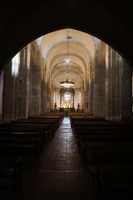 Cathédrale Sainte-Eulalie-et-Sainte-Julie, Elne : Vue intérieure de la Nef