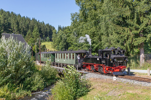 Sächsische IV K 99 1590  Preßnitztalbahn. Schmalzgrube