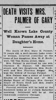 2022-02-20. Palmer, Mary -- obit, The_Times_Thu__Jan_2__1913_