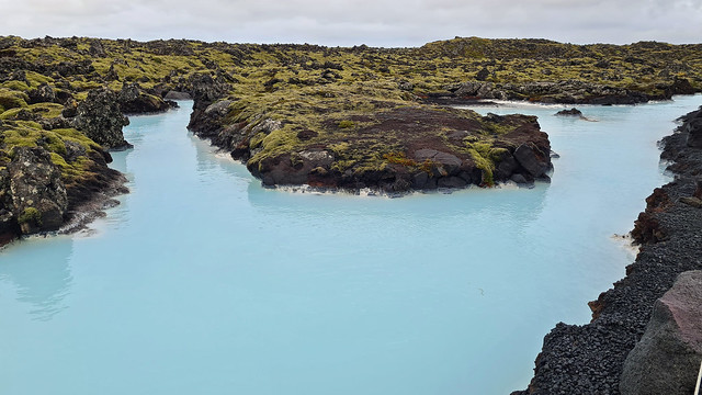 Blue Lagoon aka Bláa lónið geothermal spa at Reykjanes Peninsula in Southwest Iceland, Iceland