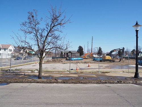 Demolished empty lot at 1002 Franklin Street in February 2022
