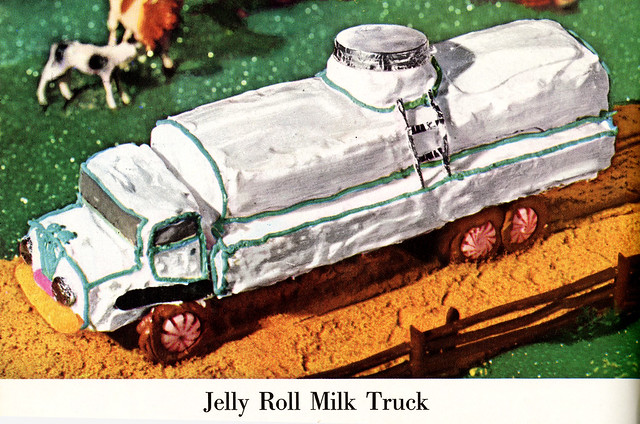 Jelly Roll Milk Truck Cake