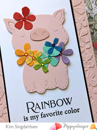 Poppystamps: Rainbow Pig