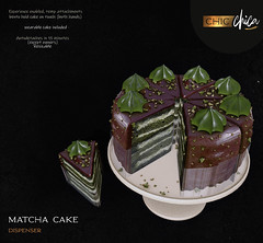 Matcha cake dispenser by ChicChica @ Cosmopolitan
