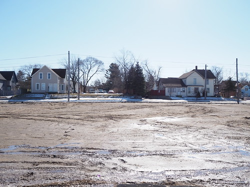Demolished empty lot at 306 E 11th Street in February 2022