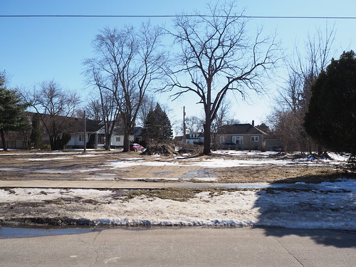 Demolished empty lot at 1112 W 10th Street in February 2022