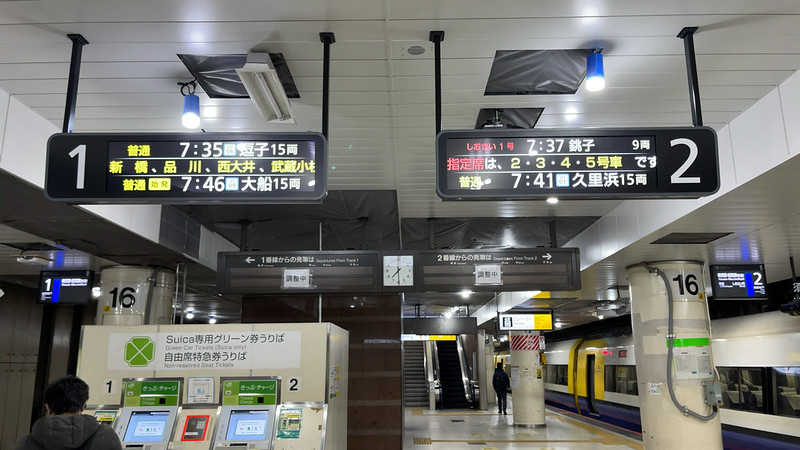 ホームの発車時刻表時板に足りないもの