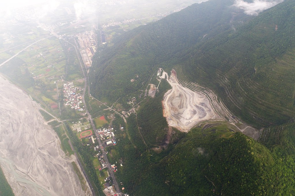 亞尼花蓮新城山礦場空拍。圖片來源：蔡嘉揚攝，地球公民基金會提供