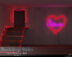 Backdrop Stylez - Love Backdrop - Red -