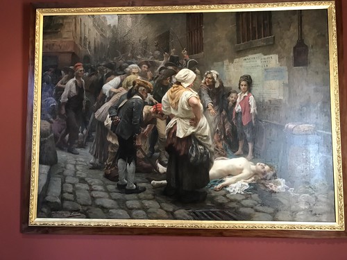 A painting of street life from during the prison massacres at the Museum of French Revolution in Vizille. From Read This: Captivating History Comes Alive with The School of Mirrors