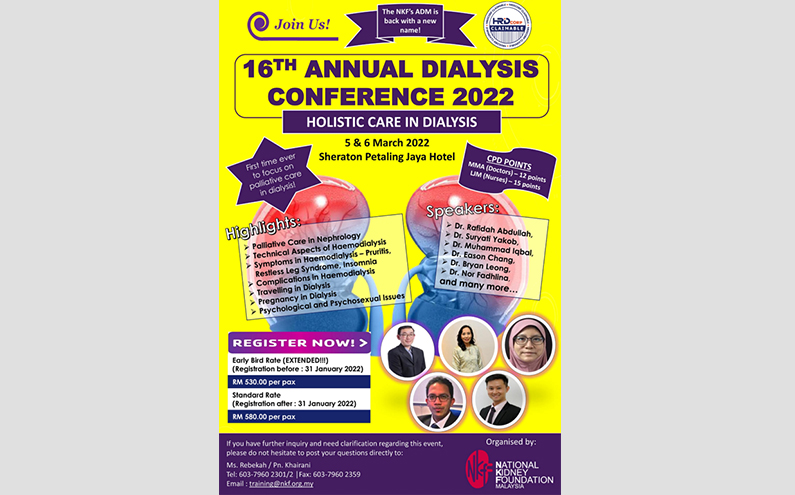 Malaysia to hold dialysis conference in March