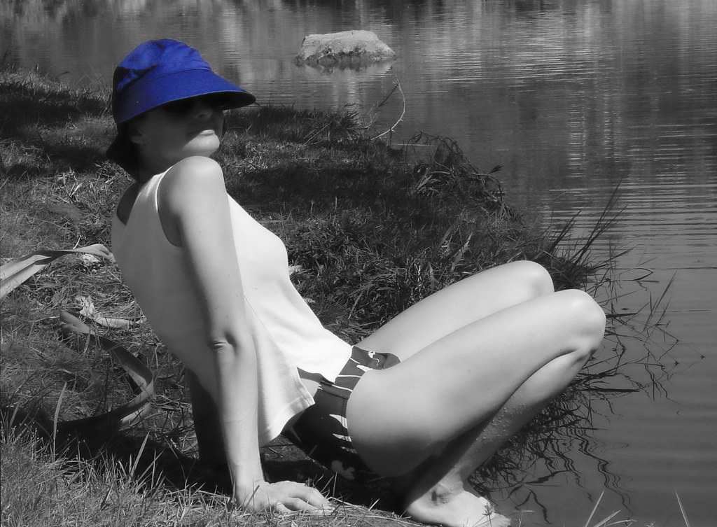 Woman with a Blue Hat - June 21, 2002